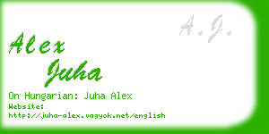 alex juha business card